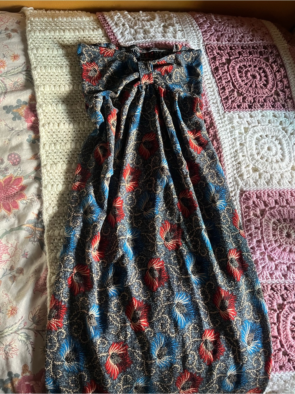 Strapless Floral Maxi Dress